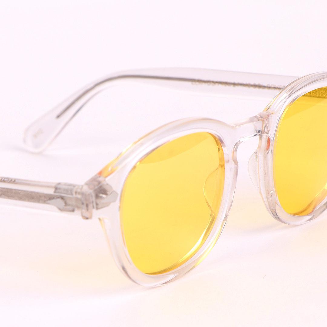 Moscot Originals Lemtosh White And Yellow Lens Sunglasses - Obeezi.com