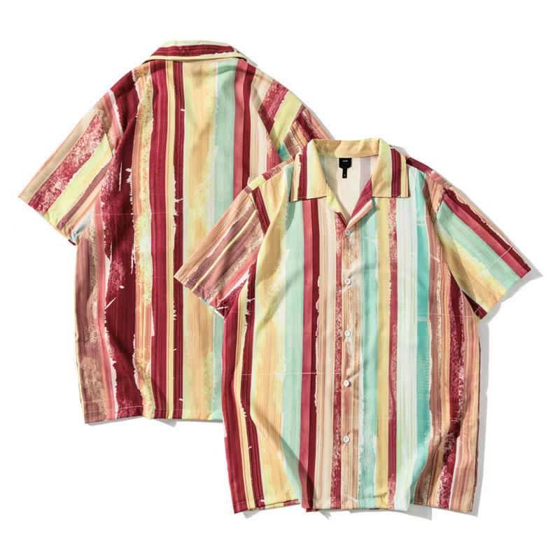 Multi Coloured Art Designed Aloha Shirt - Obeezi.com