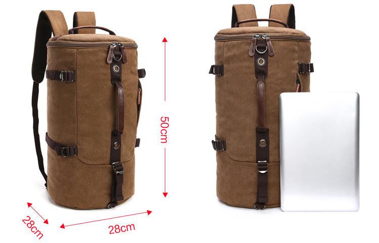 Multifunctional Outdoor Canvas Solid Back And Hand Travellers Black Bags - Obeezi.com