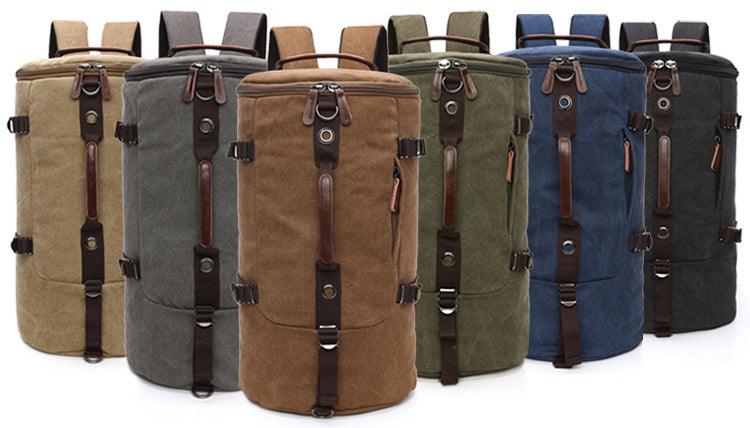 Multifunctional Outdoor Canvas Solid Back And Hand Travellers Green Bags - Obeezi.com