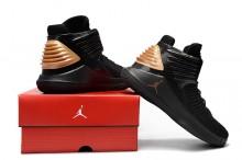 N A Jordan XXXII 32 Black Gold Spectrum Sneakers Men's Basketball Shoes - Obeezi.com
