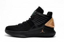 N A Jordan XXXII 32 Black Gold Spectrum Sneakers Men's Basketball Shoes - Obeezi.com