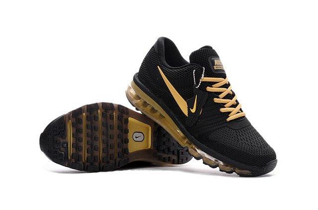 N A M 2017 KPU Black Gold Men's Running Shoes - Obeezi.com