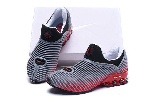 N A M Plus v 50 Cent Shox Grey Red Black Shox Nz Mens Athletic Running Shoes Trainers - Obeezi.com
