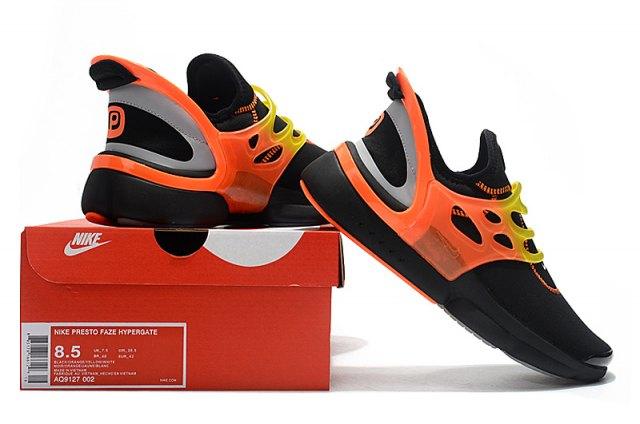 N Presto Faze Hypergate Black Orange Mens Running Sneakers - Obeezi.com