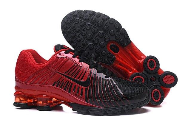 NA Shox Fabrique 2018 Red Black White Mens Running Sneakers - Obeezi.com