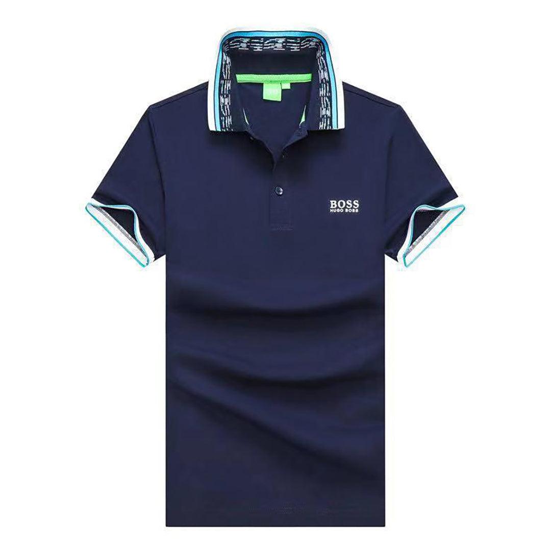 Navy-Blue Classic Cotton Hug T-Shirt - Obeezi.com