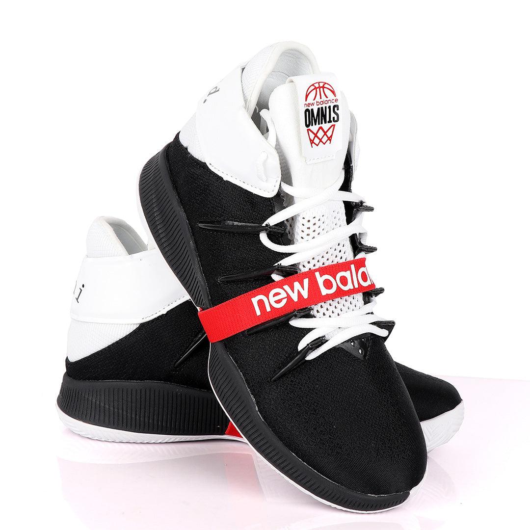 NB Omn1 Playoffs Nba Men Basketball Black and White Sneakers - Obeezi.com