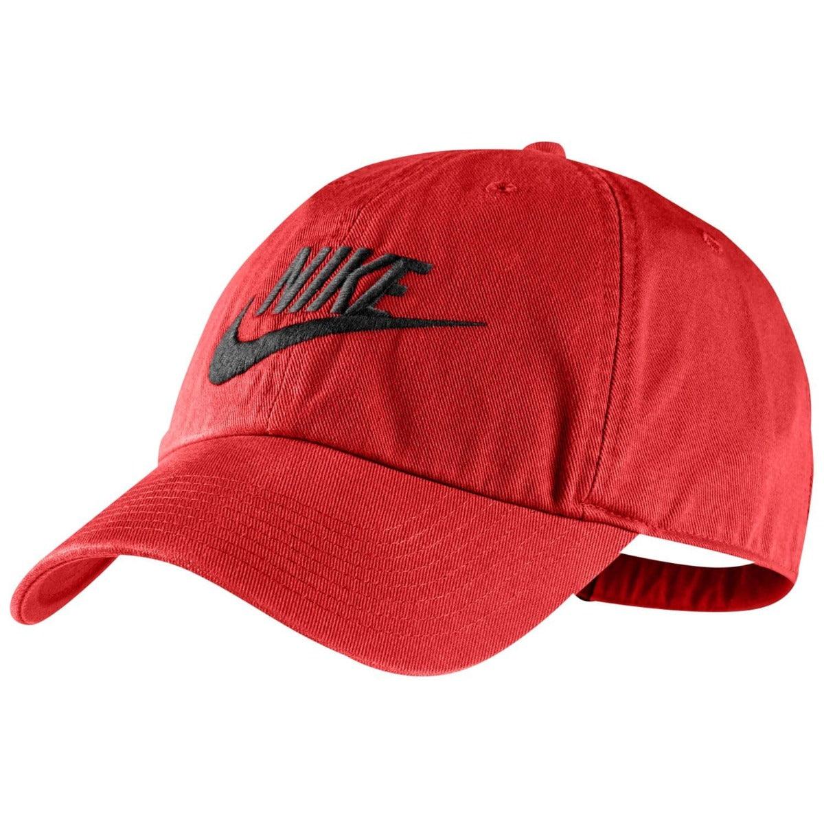 Nike Unisex Heritage 86 Futura Logo Strap Back Baseball Cap Red - Obeezi.com