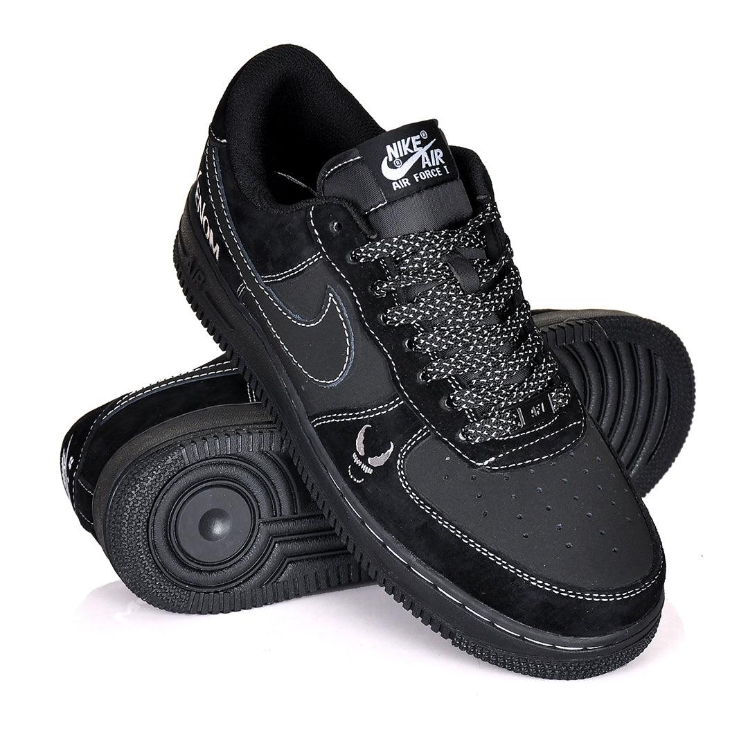 NK 1 Low N7 LV8 Utility Venom Suede Patterned Sneakers - Black - Obeezi.com