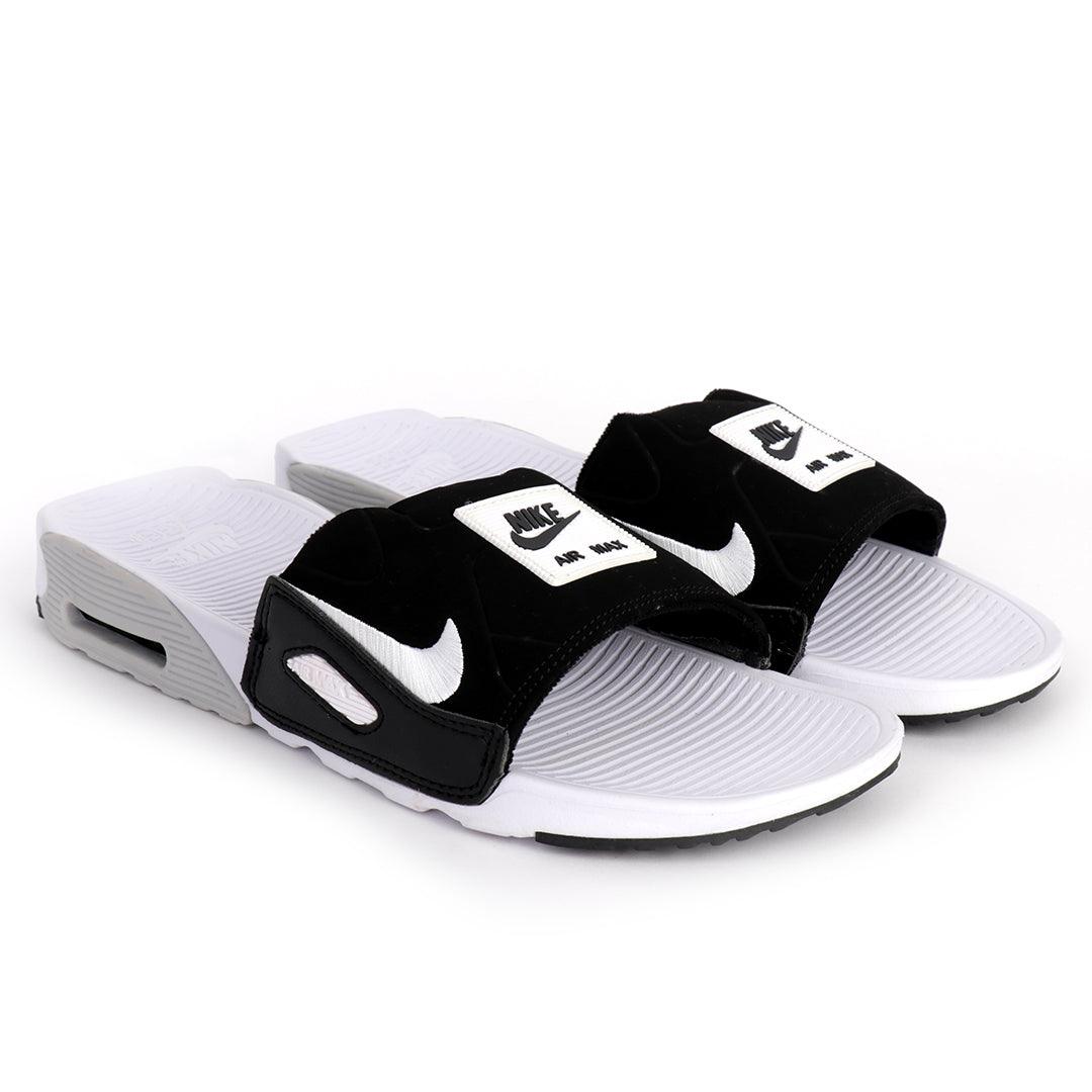 NK Camden Black And White Design Sneaker Sole Slides - Obeezi.com