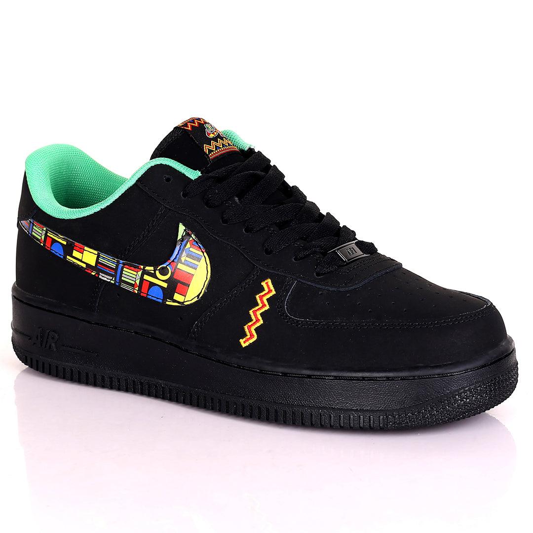 NK Force 1 Low Jamaica Urban Jungle Sneakers - Black - Obeezi.com