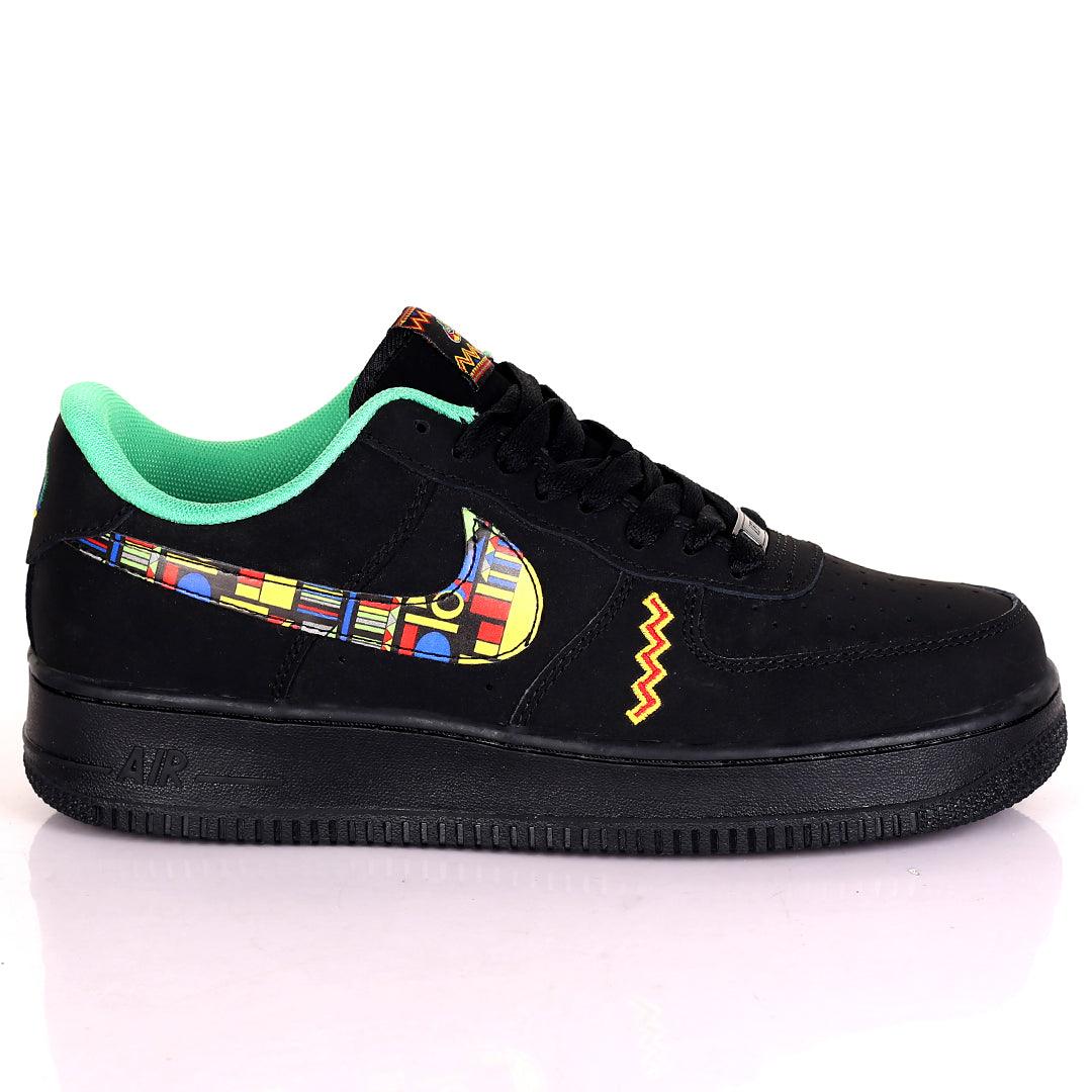 NK Force 1 Low Jamaica Urban Jungle Sneakers - Black - Obeezi.com