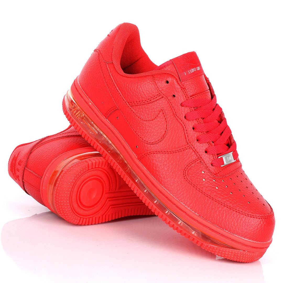 NK Force 1 Translucent Panel Designed Sneakers- Red - Obeezi.com