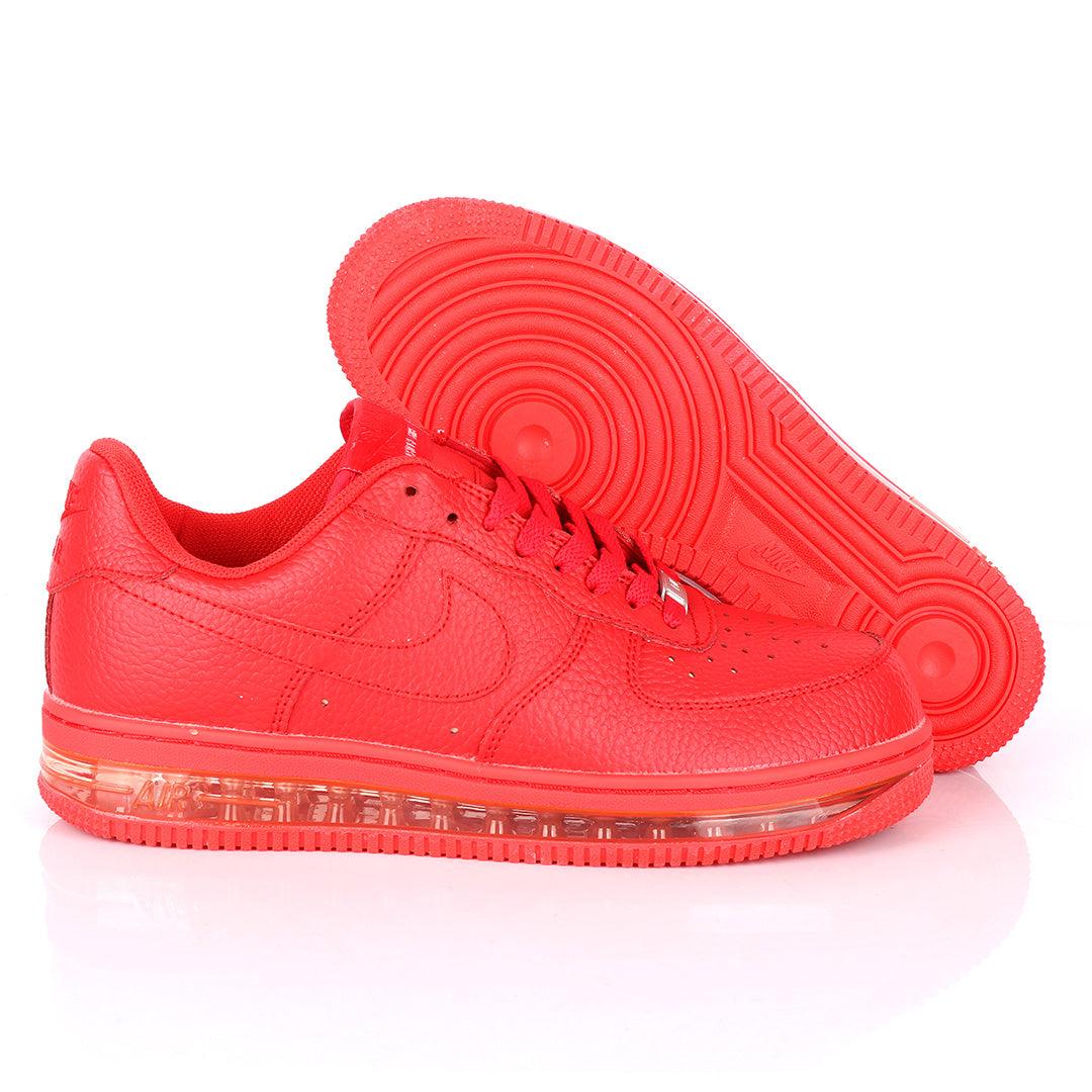 NK Force 1 Translucent Panel Designed Sneakers- Red - Obeezi.com