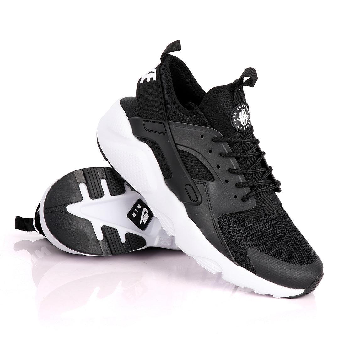 NK Huarache Ultra Black And White Sneakers - Obeezi.com