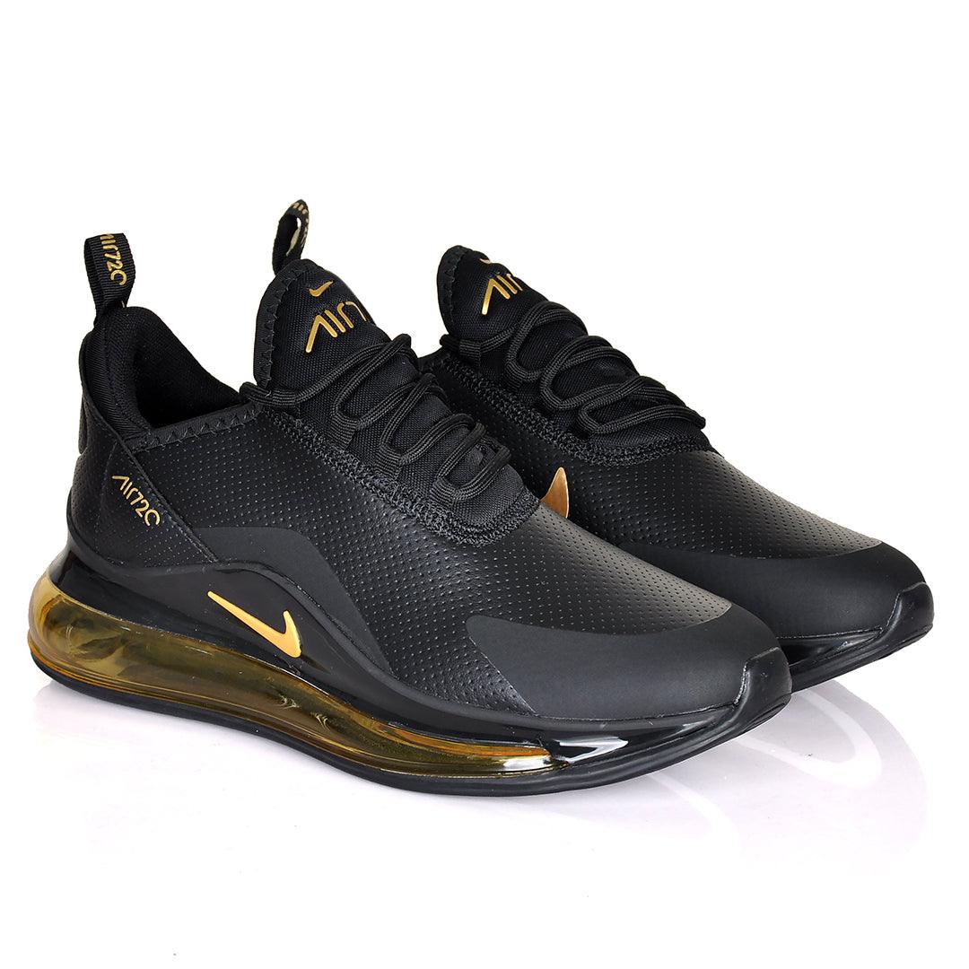 NK Max 720 Breathable Sneakers- Black Gold - Obeezi.com