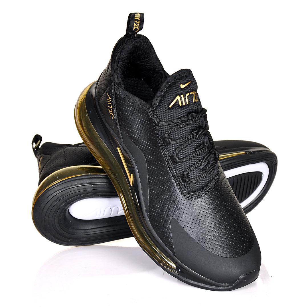 NK Max 720 Breathable Sneakers- Black Gold - Obeezi.com