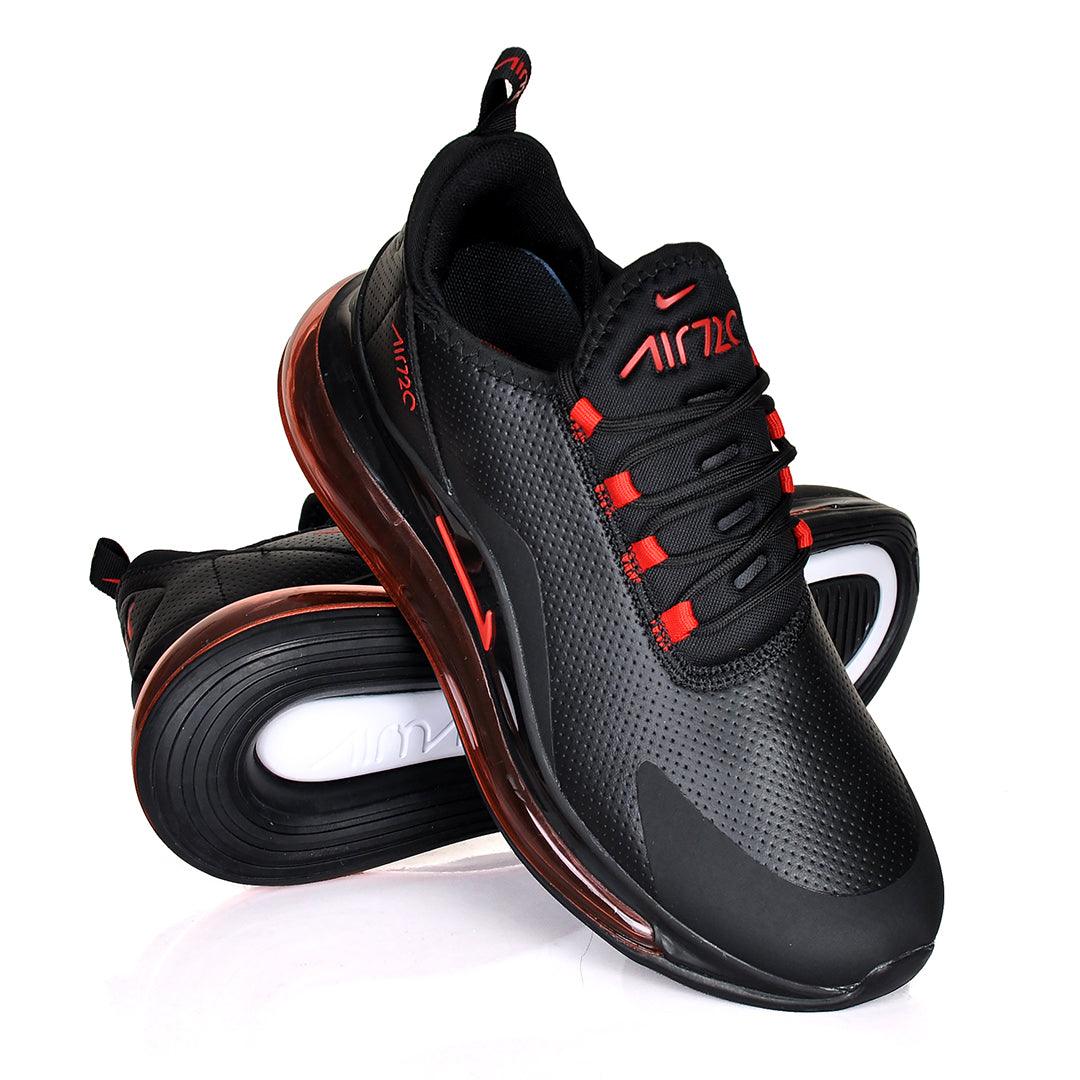 NK Max 720 Breathable Sneakers- Black Red - Obeezi.com