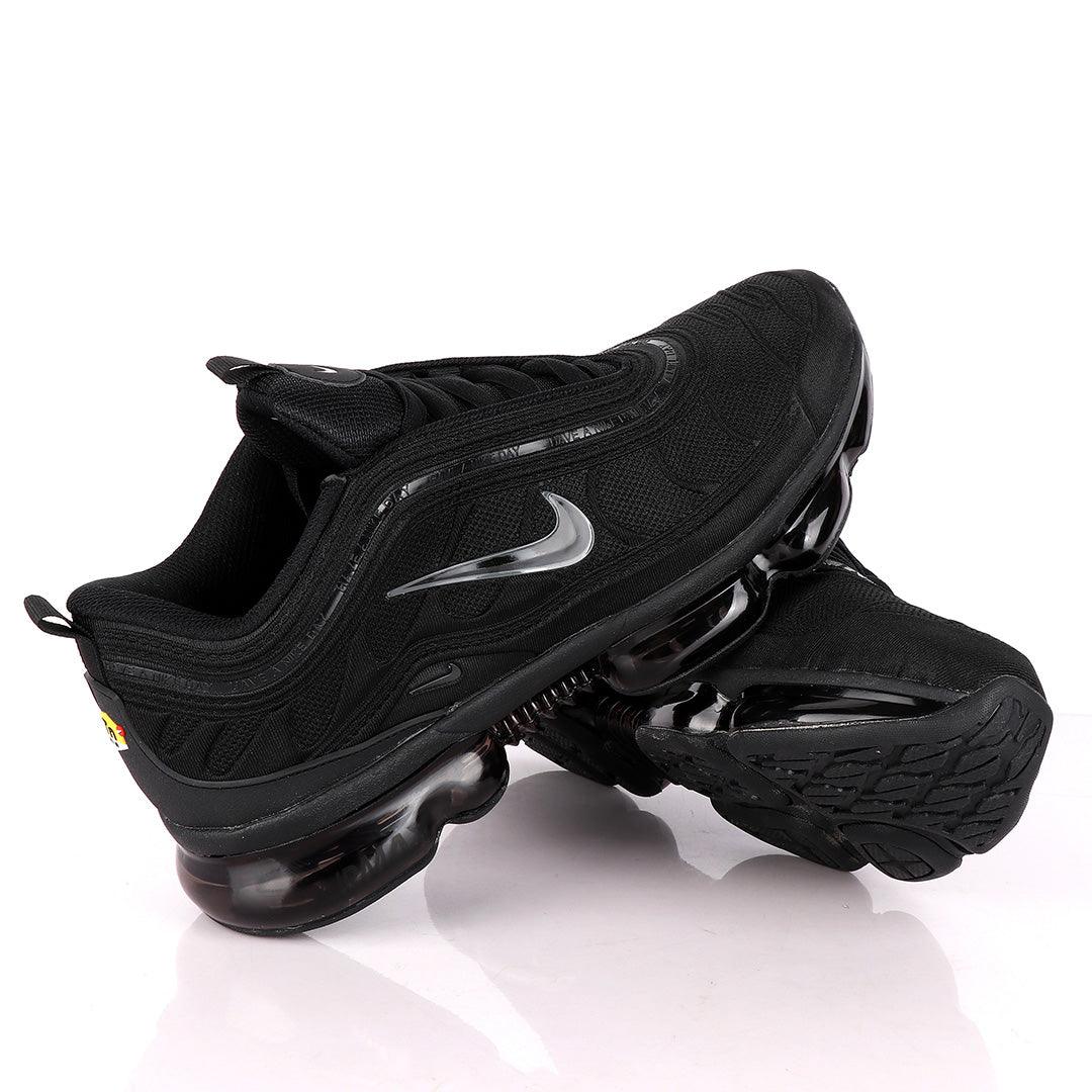 NK Max All Black Sneakers With Tuned Pressure Sole - Obeezi.com