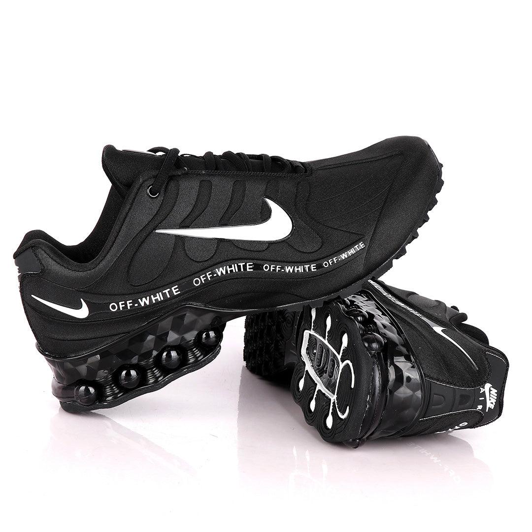 NK Max Off-White Black Sneakers With White Logo Design - Obeezi.com
