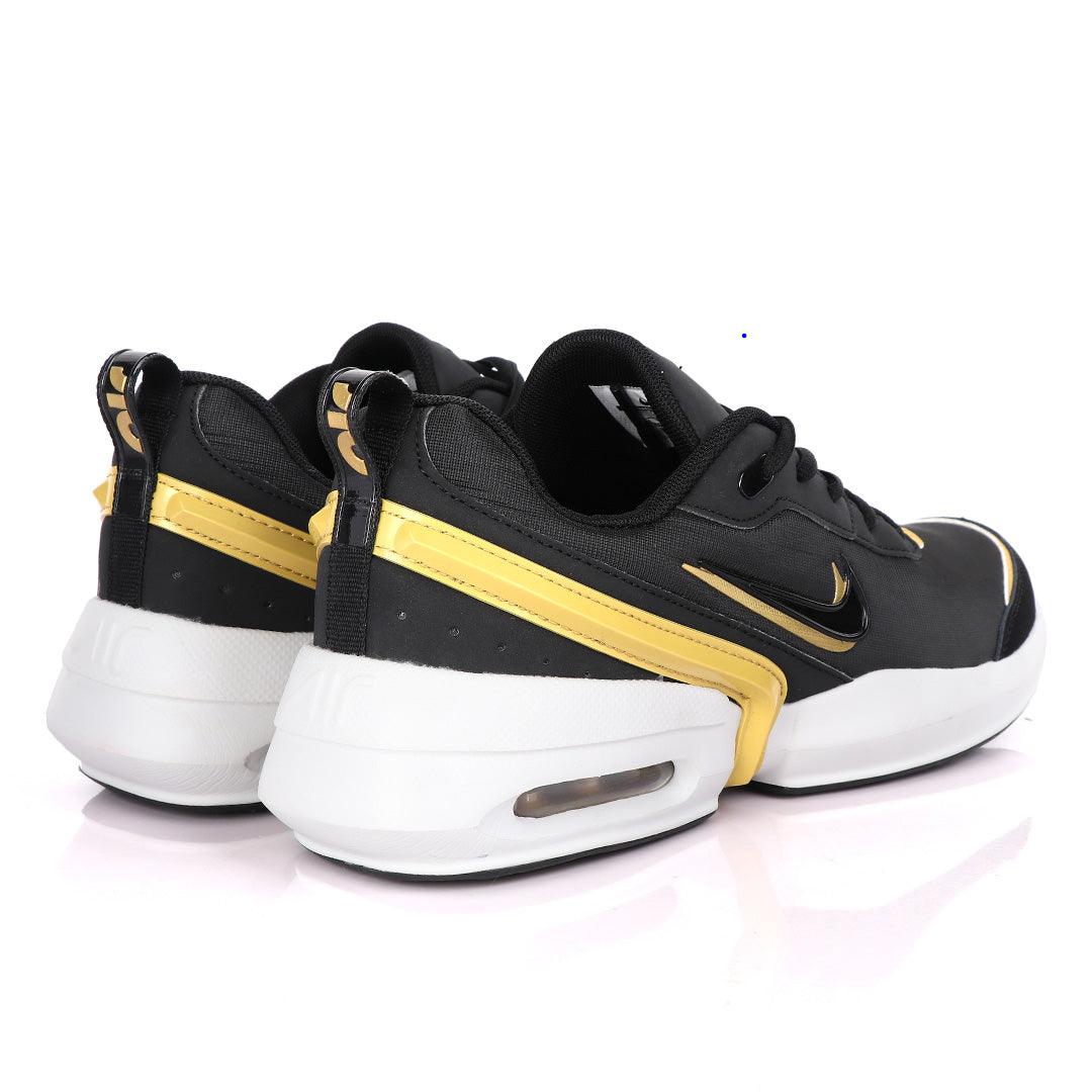 NK Max Tavas Se Black With Classic Gold Design Sneakers - Obeezi.com