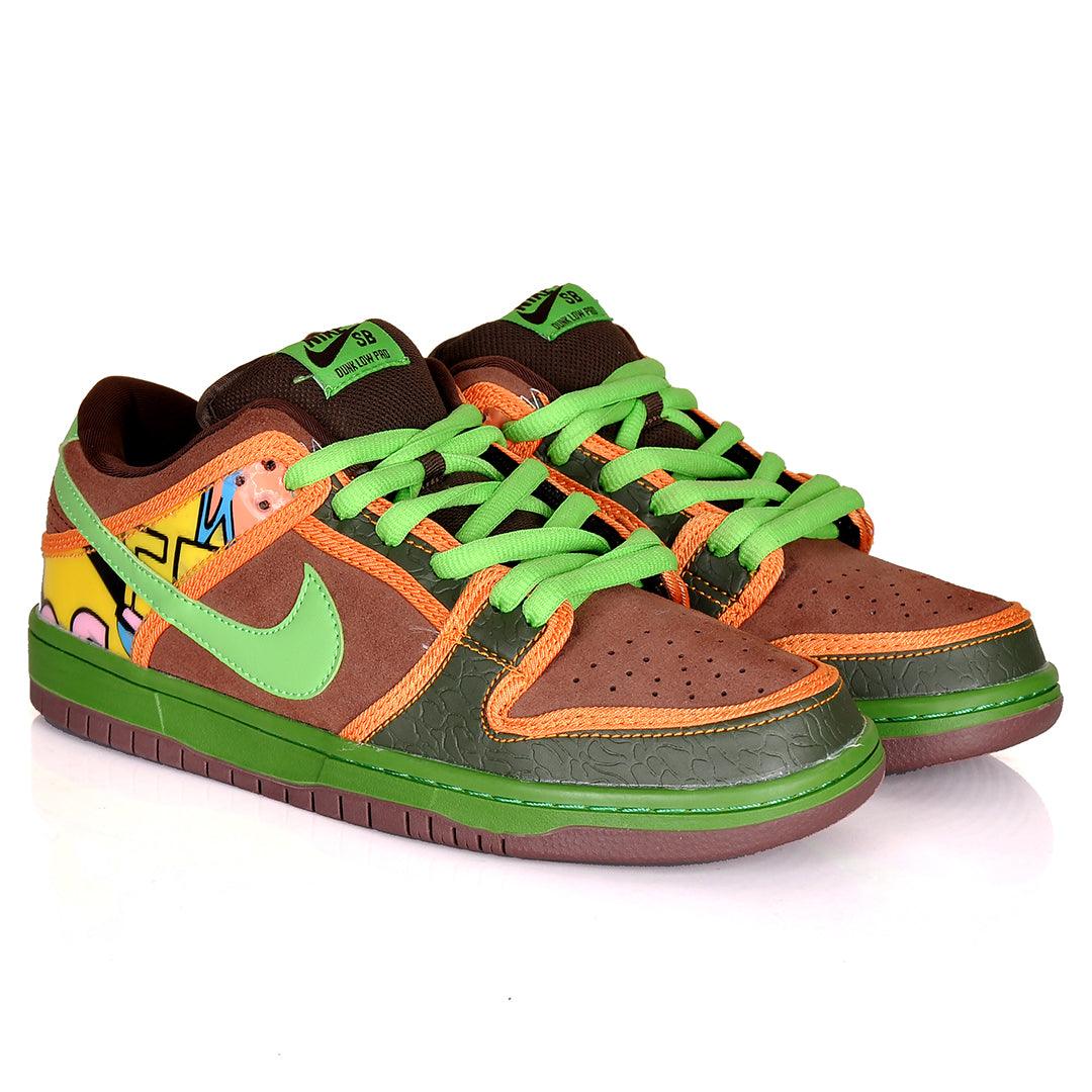 NK SB Dunk Low Pro Mixed Green Sneakers - Obeezi.com