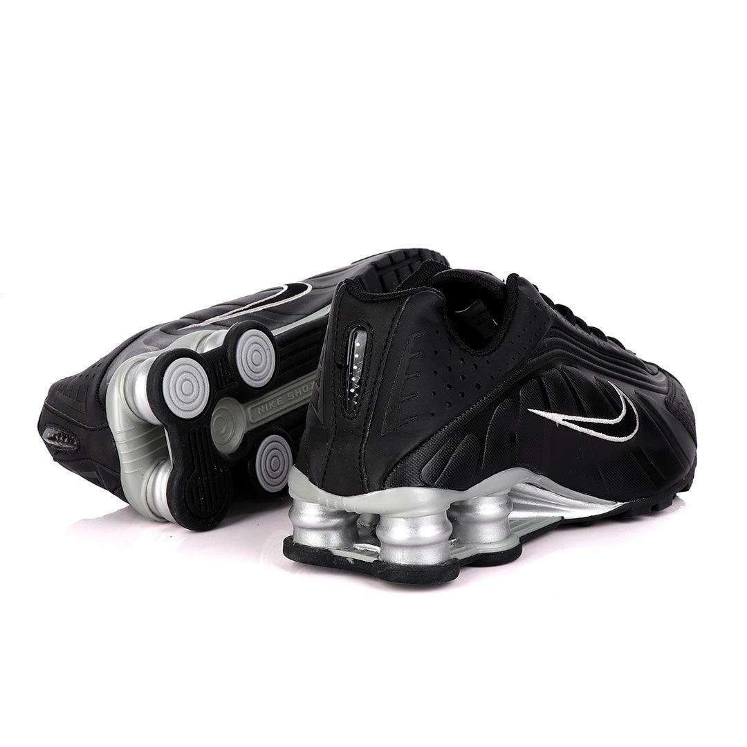 NK Shox R4 Black Silver Men's Trainers Running Shoes - Obeezi.com