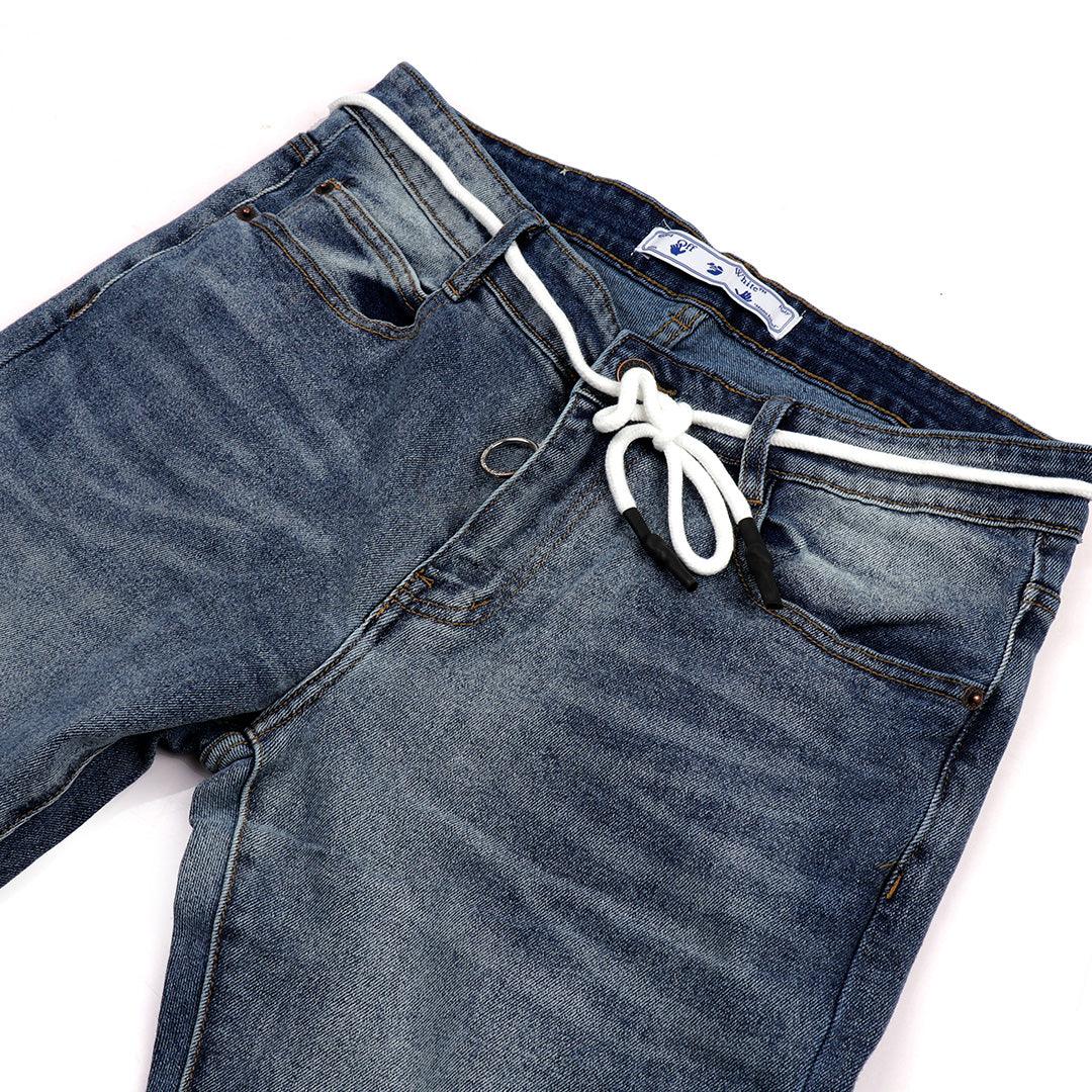 O.W Straight High Quality Jeans -Blue - Obeezi.com