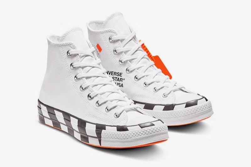 Off White All Star Converse Chuck Taylor White Black Sneakers - Obeezi.com