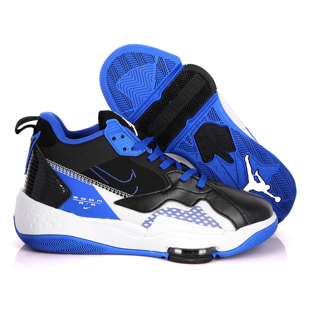 Original Air Jordan Zoom Royal Blue And Black Sneakers - Obeezi.com