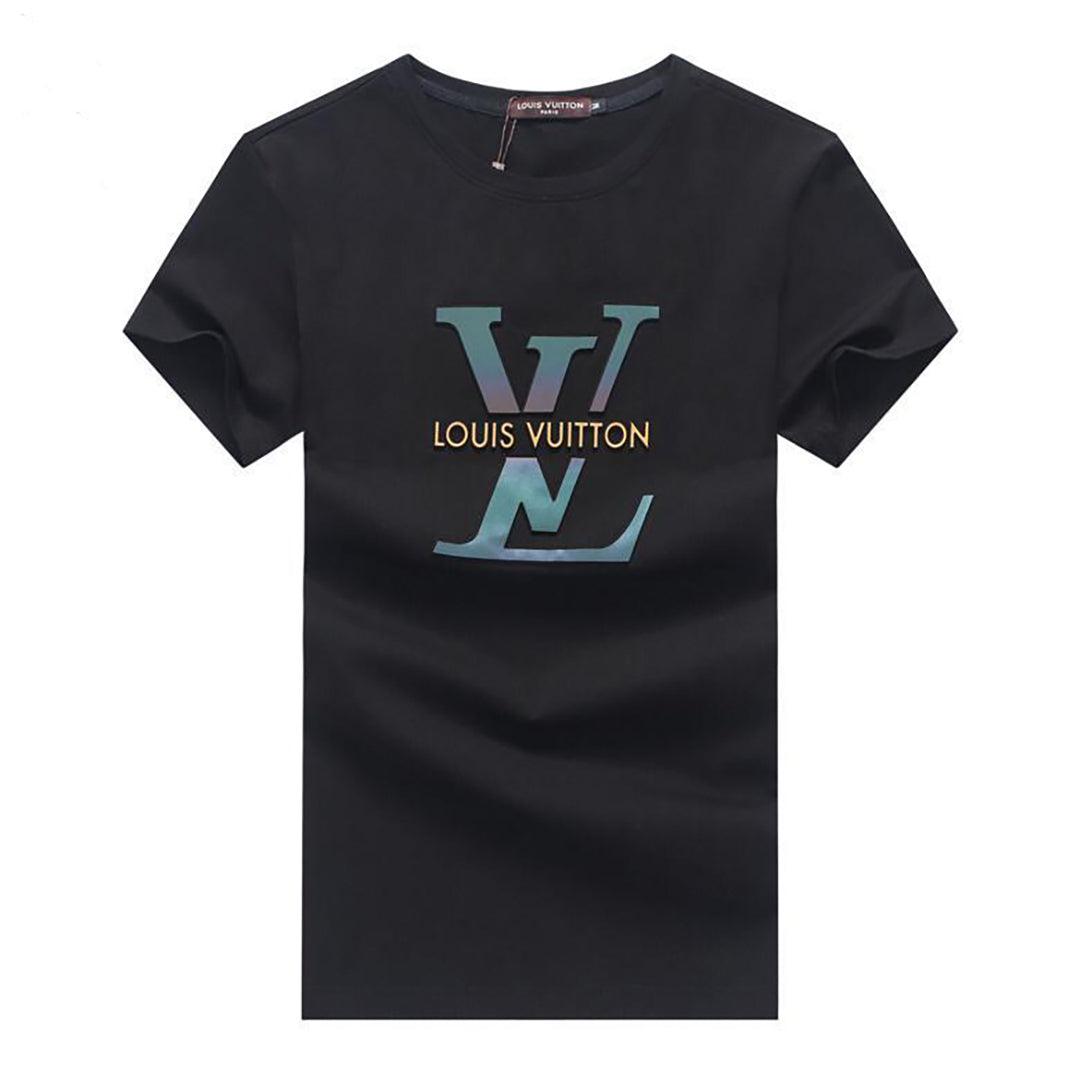 Original LV Round Neck T-Shirt- Black - Obeezi.com