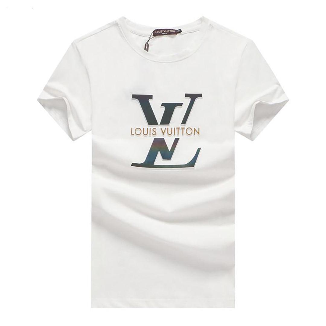 Original LV Round Neck T-Shirt- White - Obeezi.com