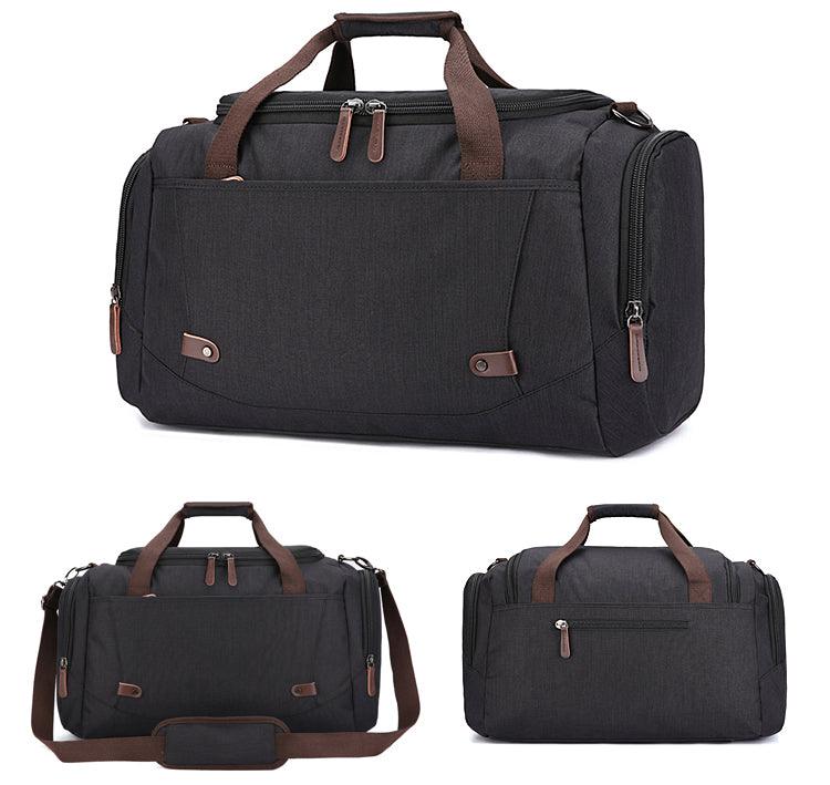 Oxford Multi Pocket Water Resistant Large Capacity Luggage Black Bags - Obeezi.com