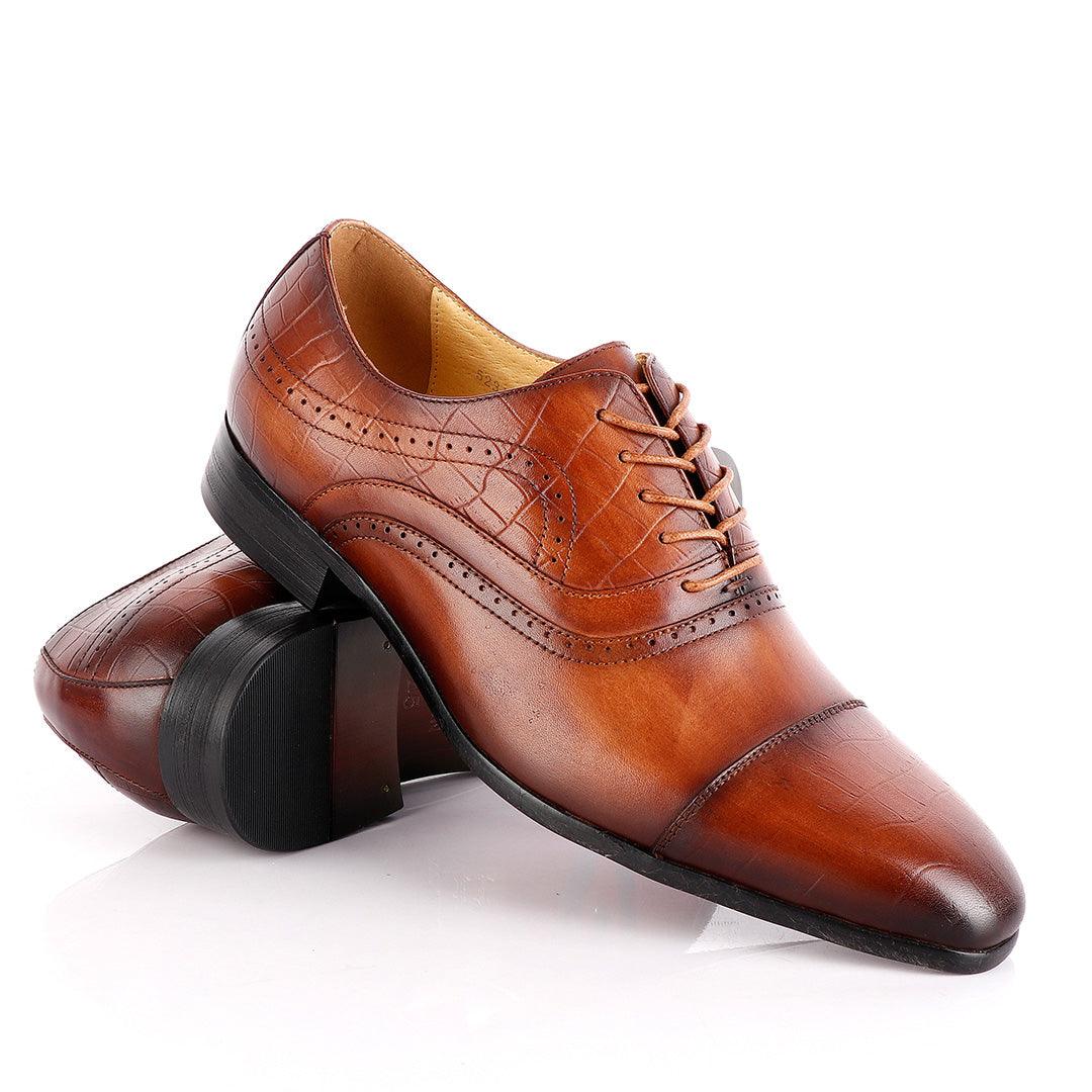 Paul Smith Derby Lace Up Brown Leather Brogue Shoe - Obeezi.com