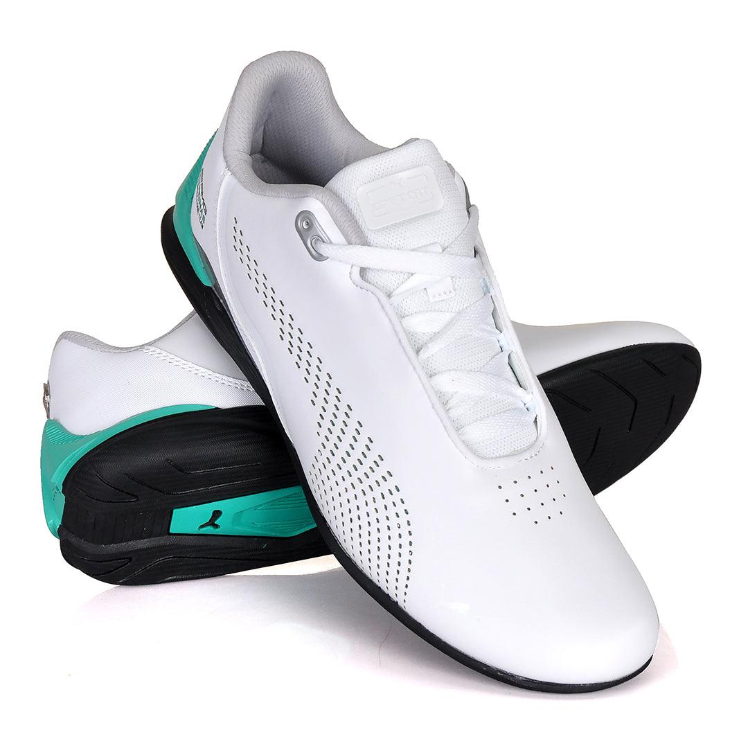 PM Green Drift Cat Decima Motorsport White Sneakers - Obeezi.com