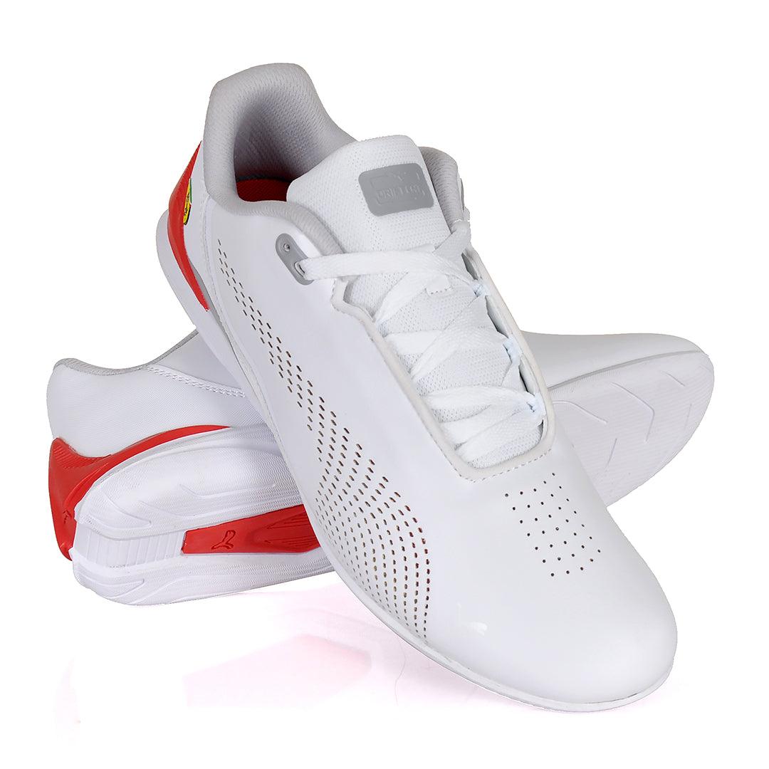 PM Red Drift Cat Decima Motorsport White Sneakers - Obeezi.com
