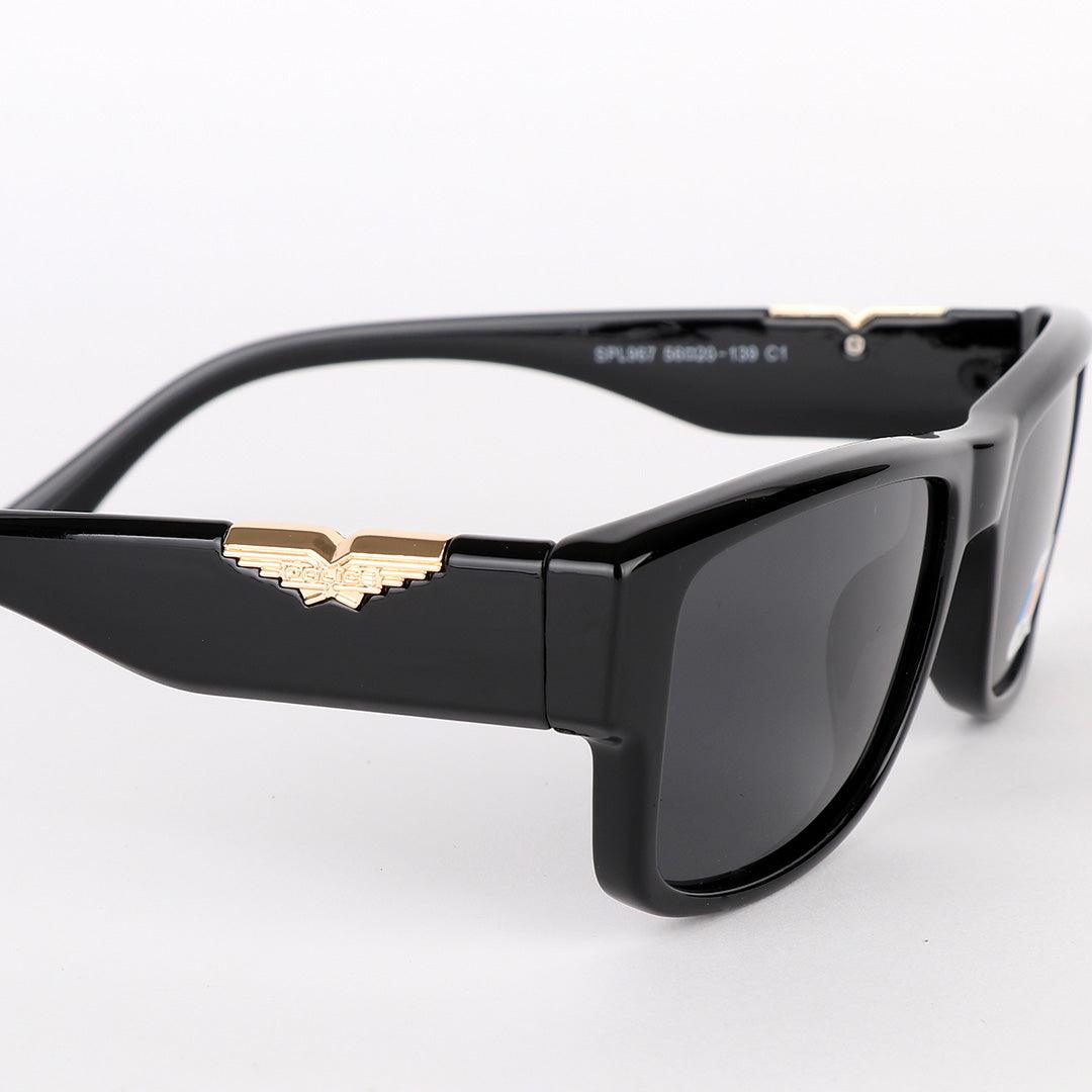Police Polarized Gold Metal Black Sunglasses - Obeezi.com