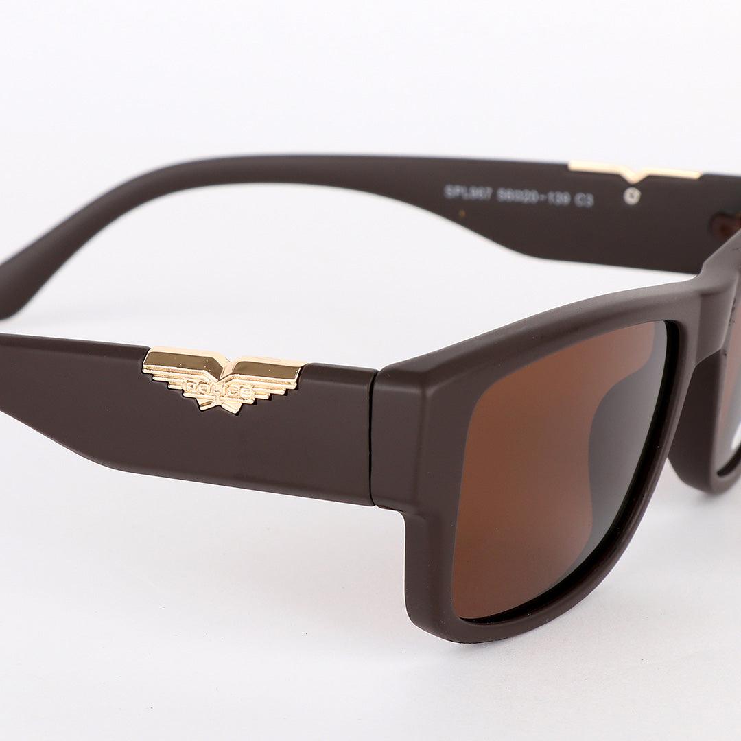 Police Polarized Gold Metal Brown Sunglasses - Obeezi.com