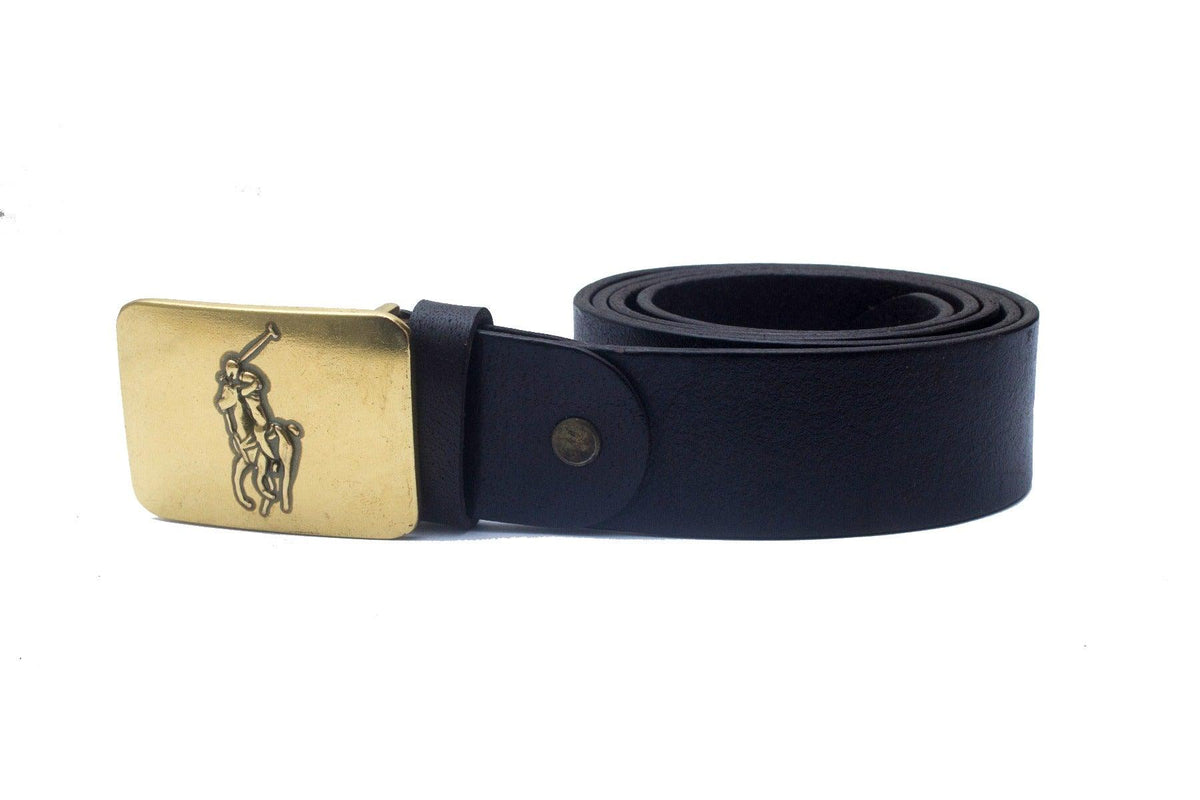 Polo Ralph Black Leather Belt - Obeezi.com
