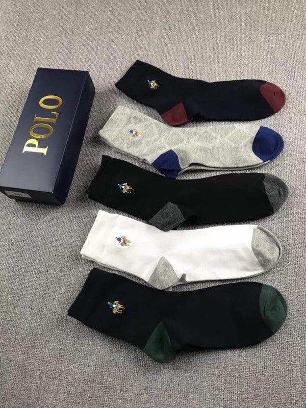 Polo Ralph Lauren Socks 5 Pack One Size Black / White /Ash/ Navyblue - Obeezi.com