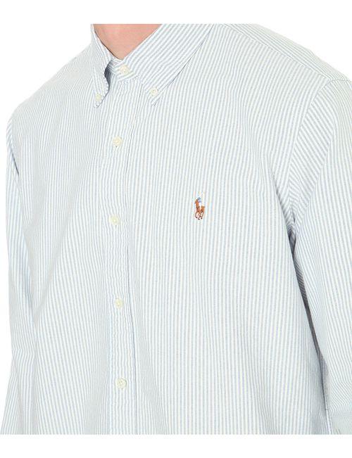 Polo Ralph Lauren Striped Standard-Fit Shirt Blue Strip For Men - Obeezi.com