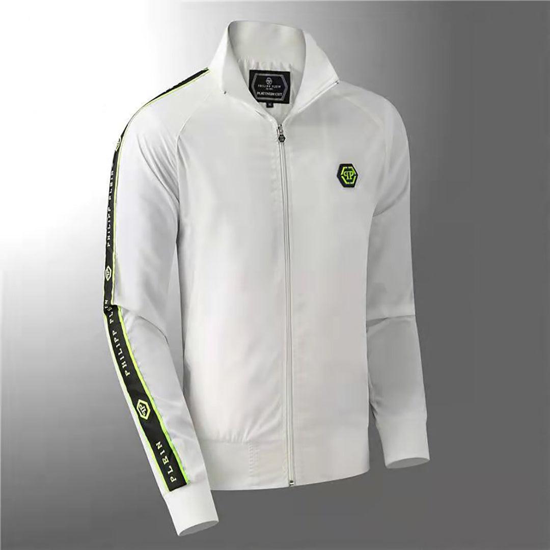 PP Side Branded And Logo Designed Jacket - White - Obeezi.com
