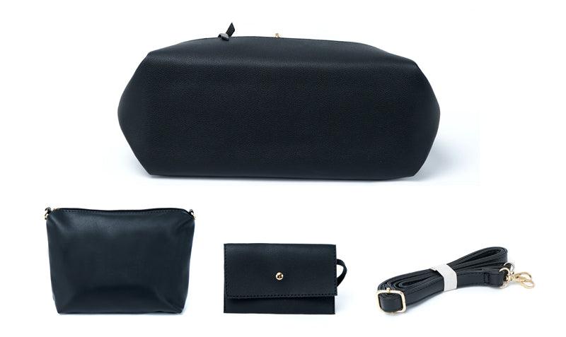 Prado Authentic Premium Leather Bag Set of 3 - Wine - Obeezi.com