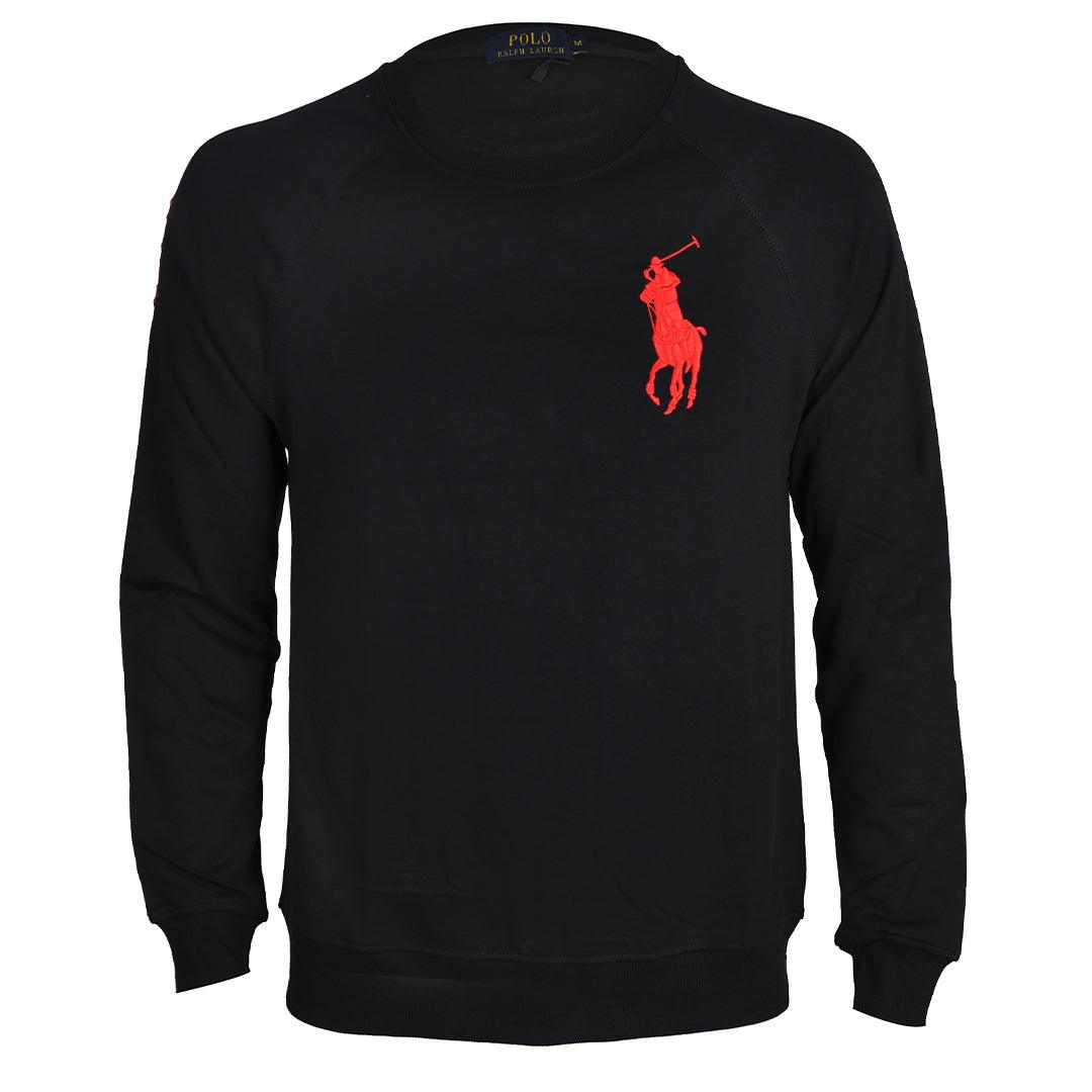 PRL Big Pony Designed Men's Round Neck Cotton Sweatshirt- Black - Obeezi.com