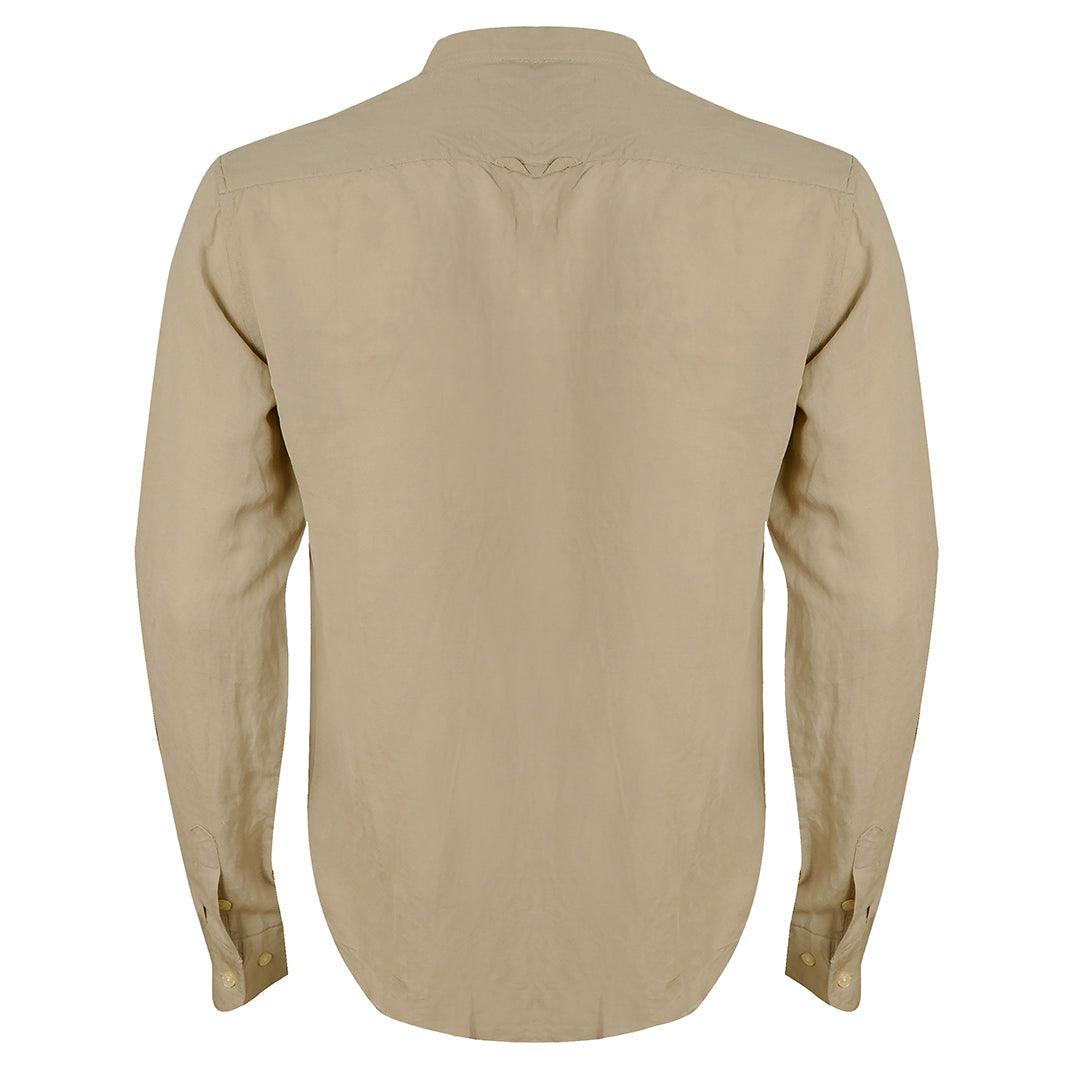 PRL Bishop Collar Button Down Men's Long Sleeve Shirt - Khaki - Obeezi.com