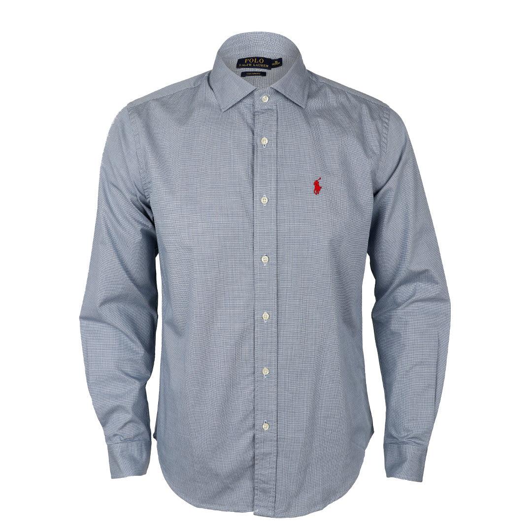PRL Blue Custom Longsleeve Shirt with Small Pony - Obeezi.com