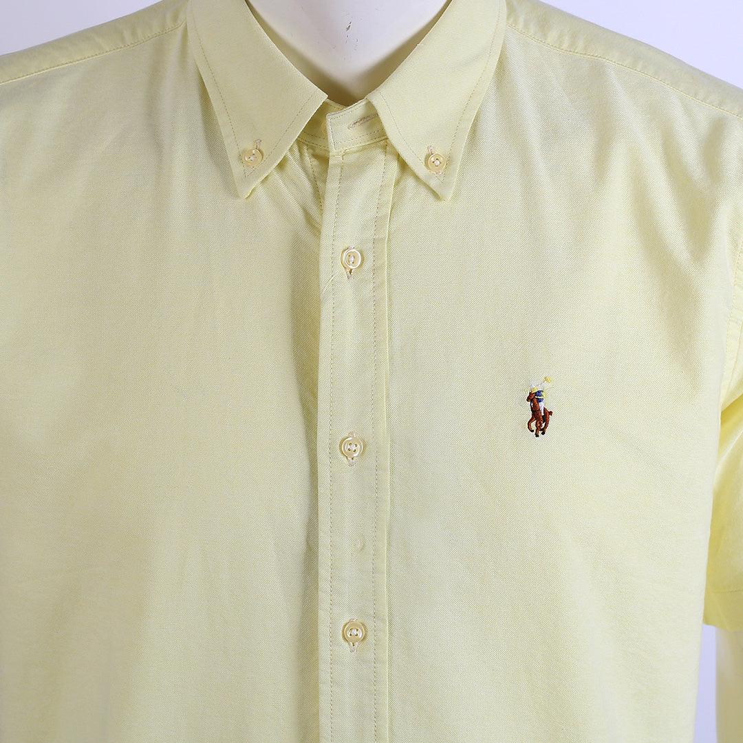 PRL Camp Collar Short Sleeve Shirt-Lemon - Obeezi.com