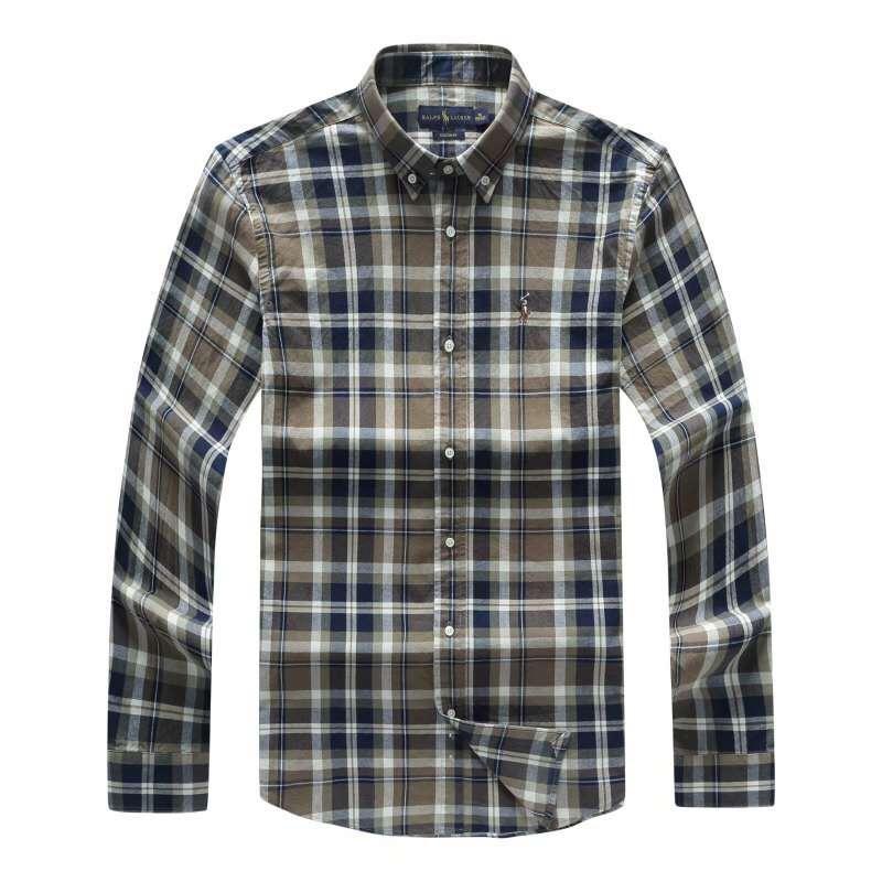 PRL Checkered Black Grey Custom Long sleeve Shirt - Obeezi.com