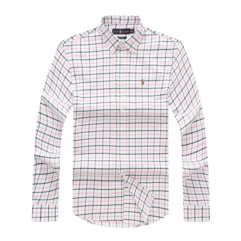 PRL Classic Fit Striped Oxford Shirt-Pink - Obeezi.com